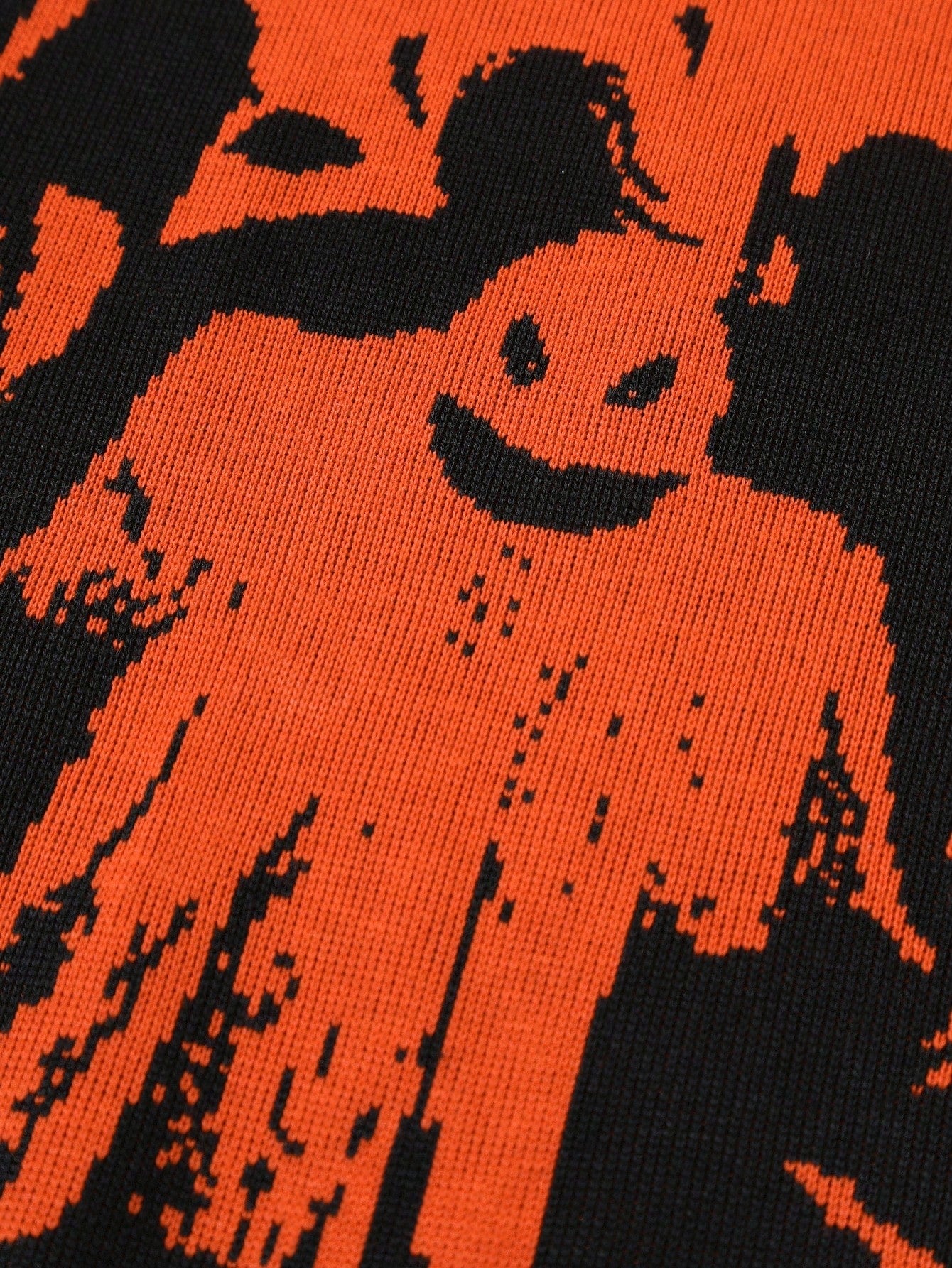 Men Halloween Ghost Colorblock Y2K Sweater