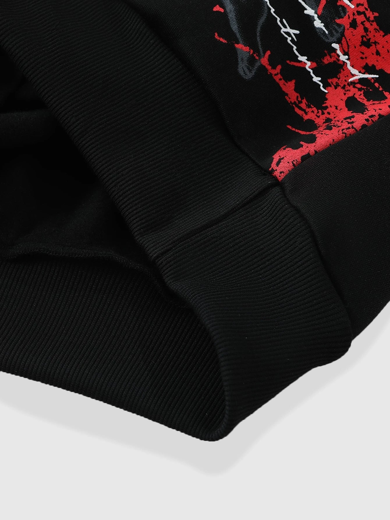Men Hip Hop Dark Letter Print Hoodie