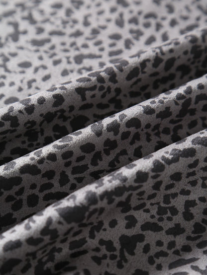 Men Leopard Print Letter Casual Street Hoodie