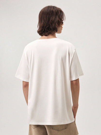 Men Letter Print 2006 Short Sleeve T-Shirt