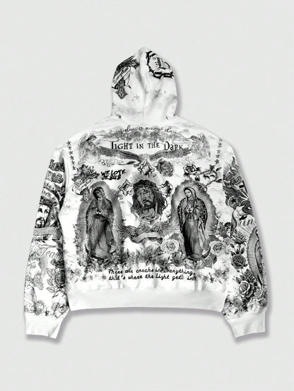 Men Street Graphic Print Hoodie