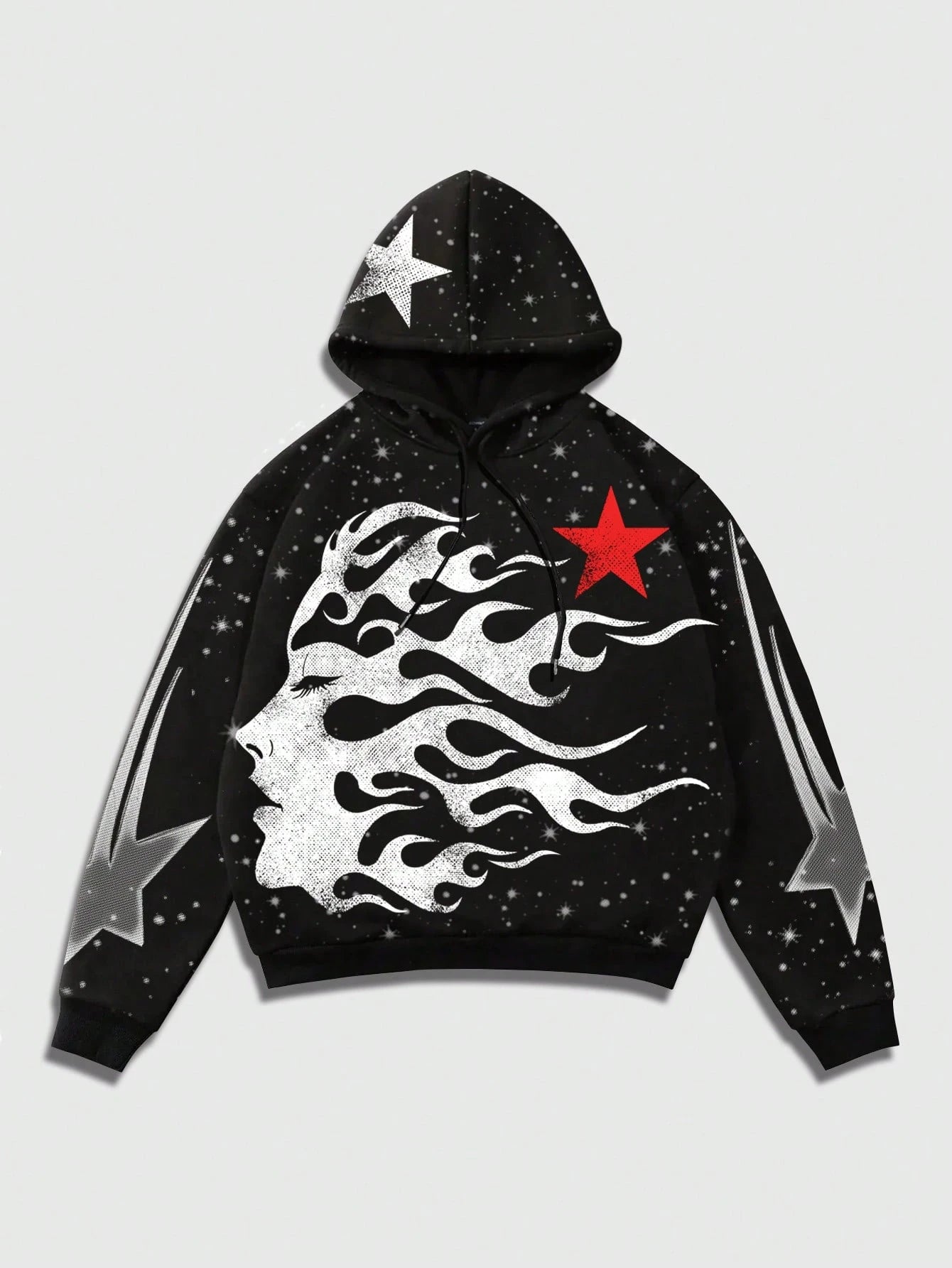 Men Street Life Casual Figure Print Hoodie