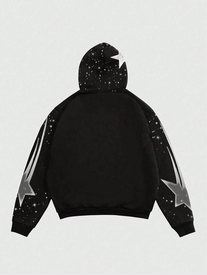Men Street Life Casual Figure Print Hoodie