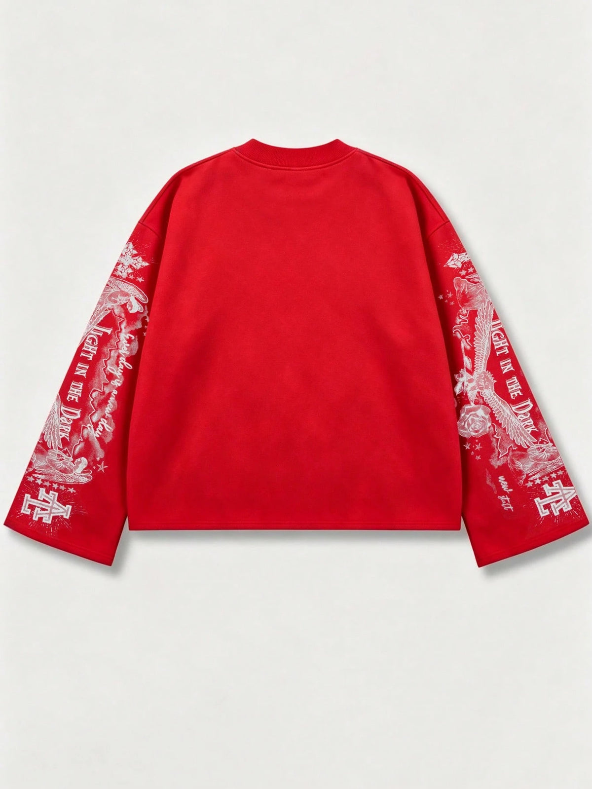Men Streetwear Graphic Pullover Long Tee