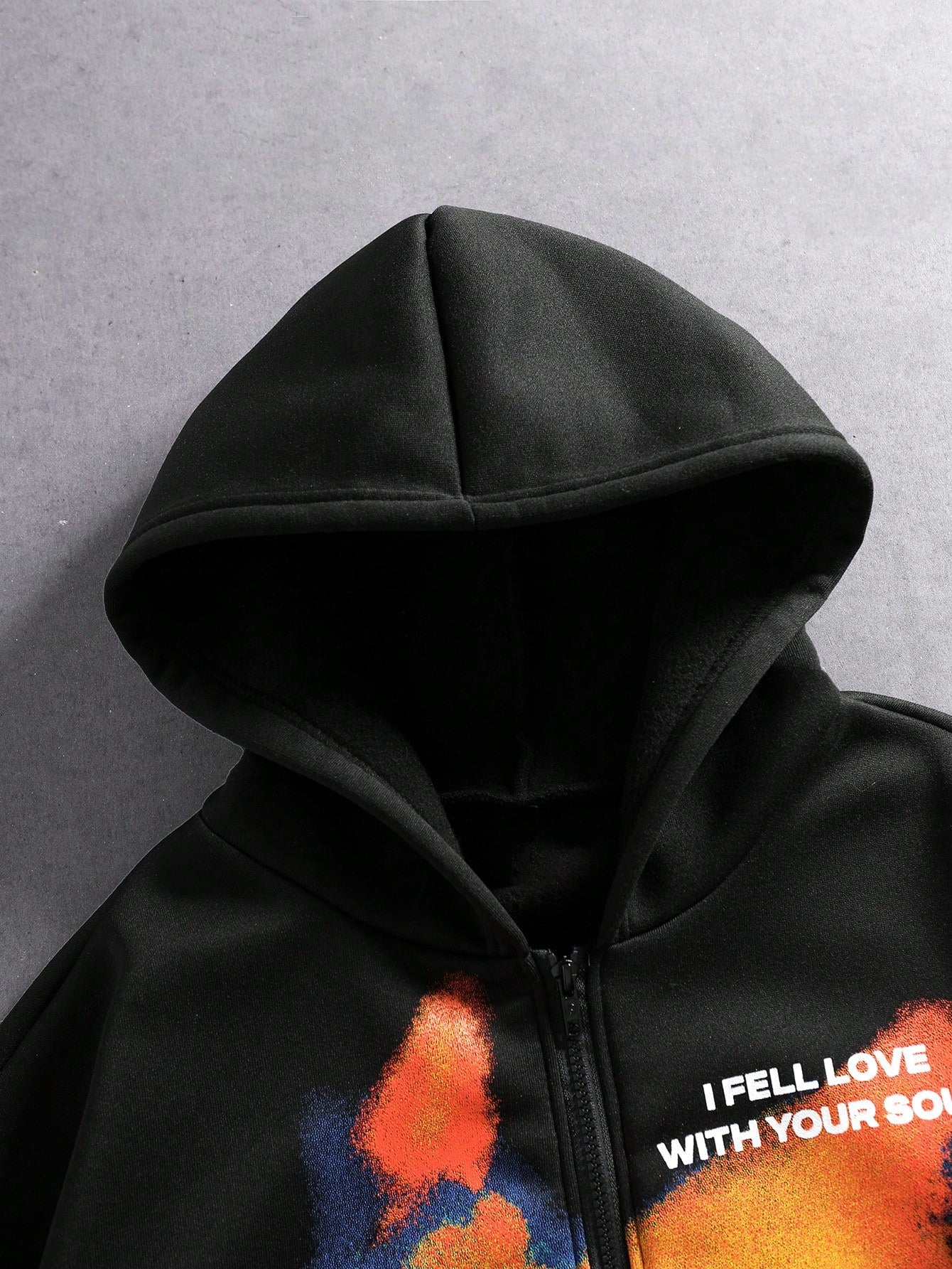 Men Tie-Dye Blurred Print Hoodie