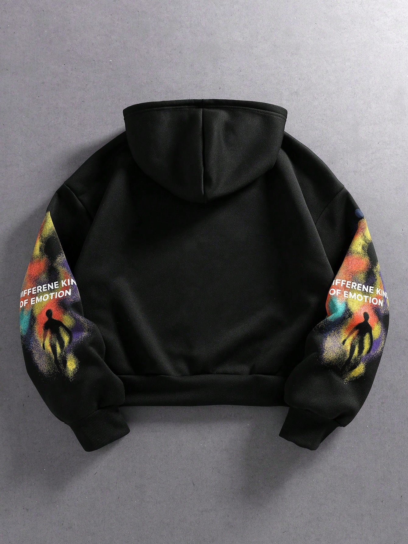 Men Tie-Dye Blurred Print Hoodie