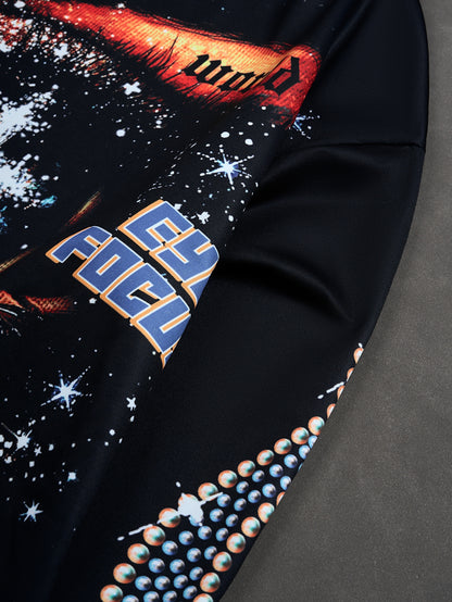 Men Vintage Distressed Eye Graphic Sweatshirt