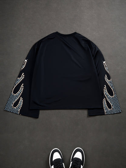 Men Vintage Distressed Eye Graphic Sweatshirt