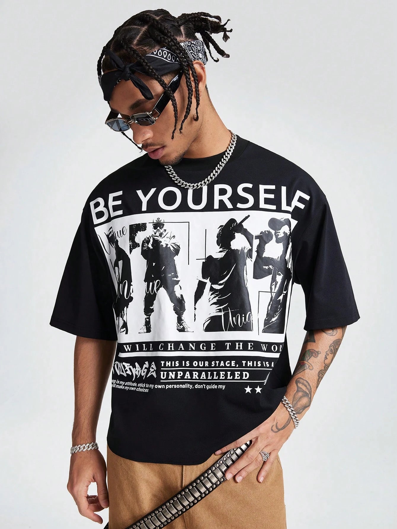 Men Vintage Slogan Print T-Shirt