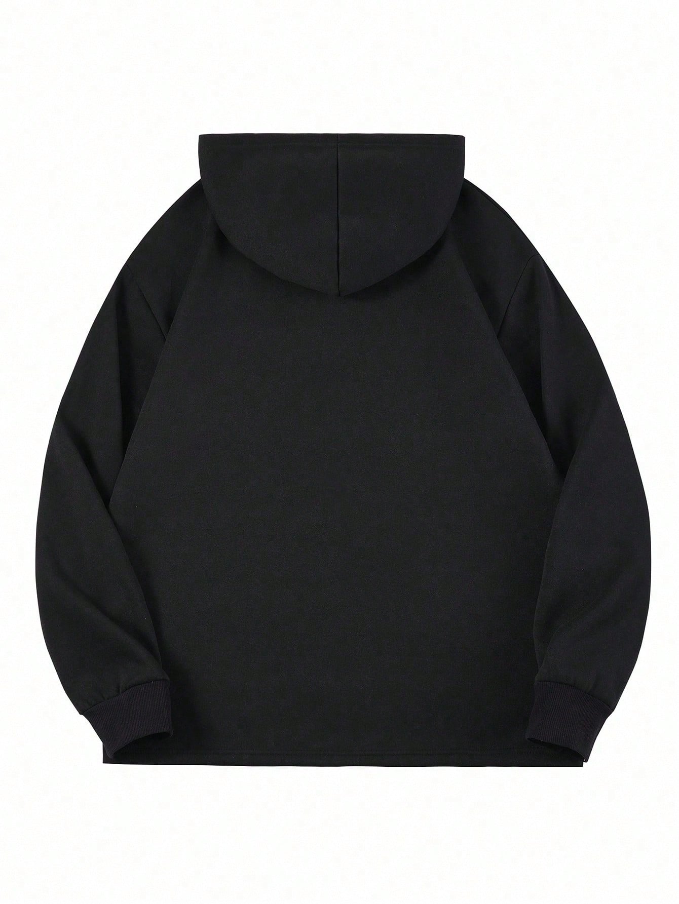 Men Y2K Thermal Print Graphic Hoodie