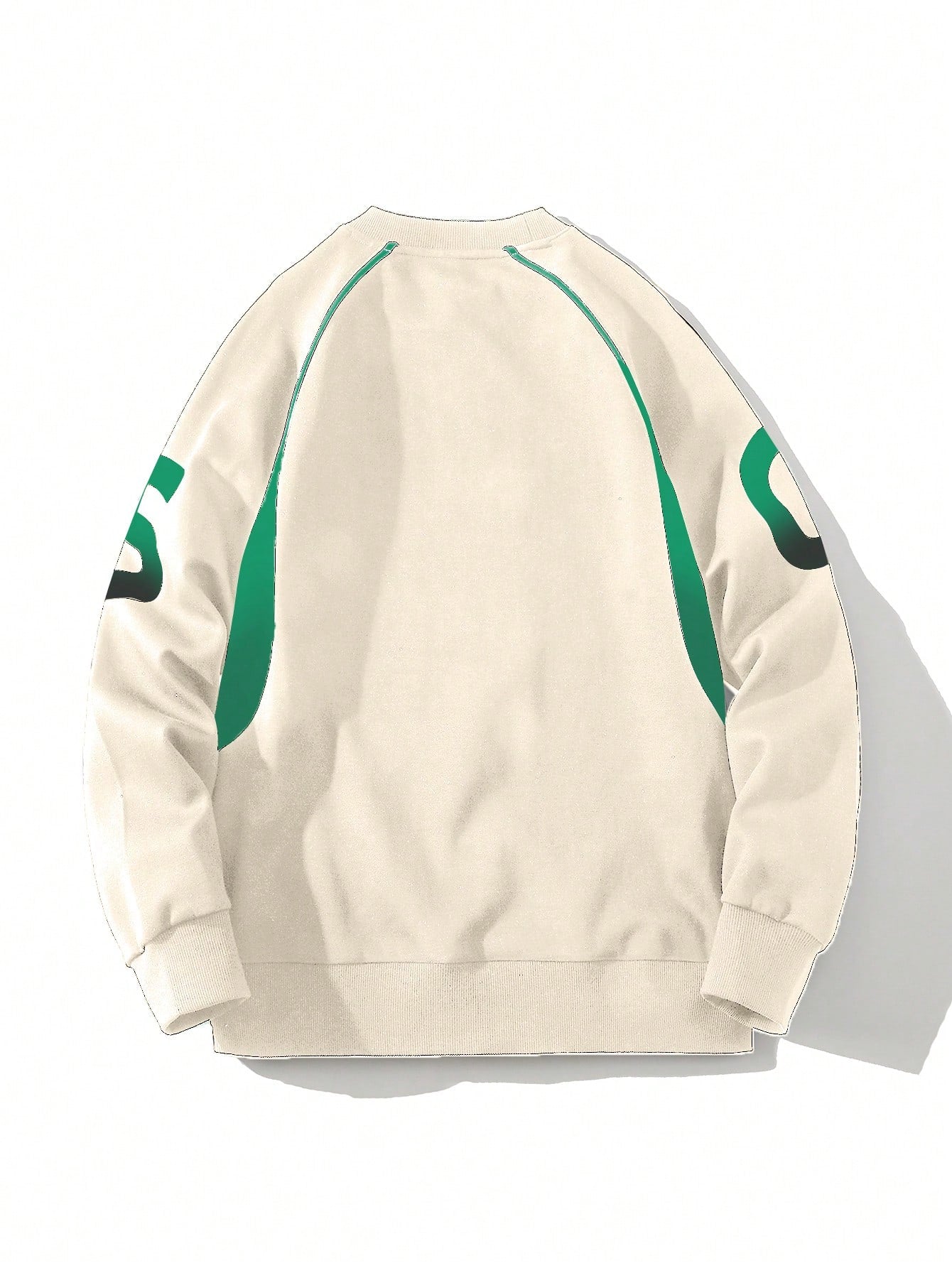 Men Letter Graphic Raglan Sleeve Sweatshirt With Preppy Edge