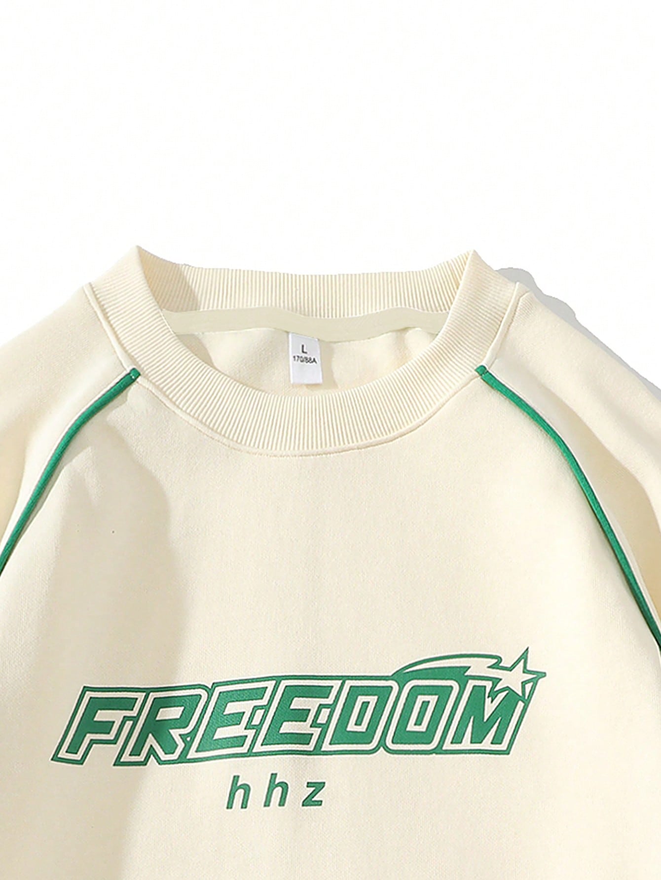 Men Letter Graphic Raglan Sleeve Sweatshirt With Preppy Edge