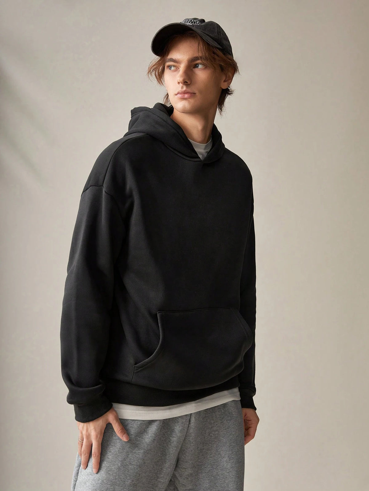 Men's Black Lips Graphic Print Polyester Hoodie