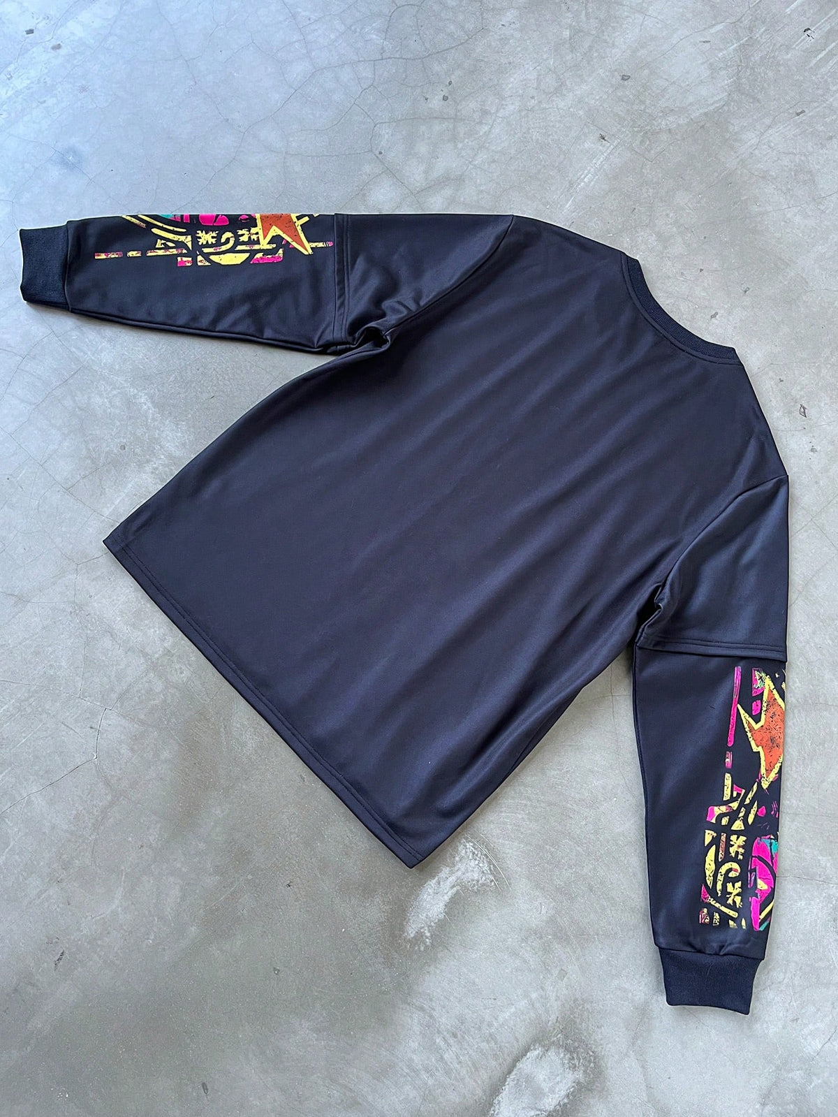 Men's Black Streetwear Graphic Sweatshirt