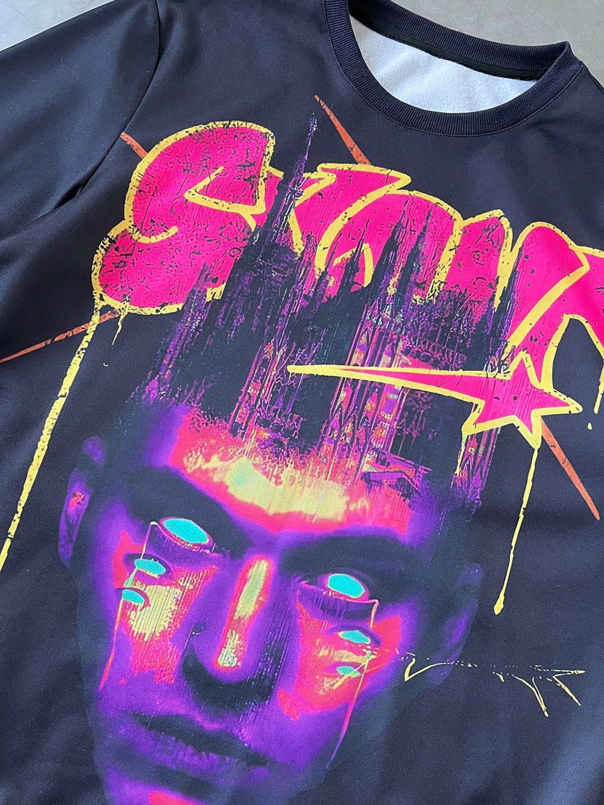 Men's Black Streetwear Graphic Sweatshirt