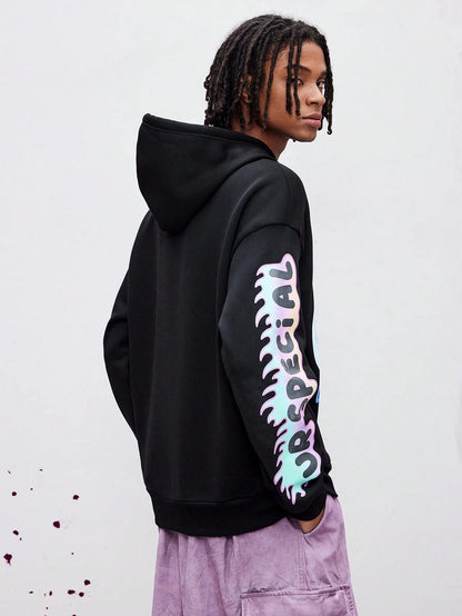 Men's Cartoon Graphic Warm Thermal Lined Hoodie