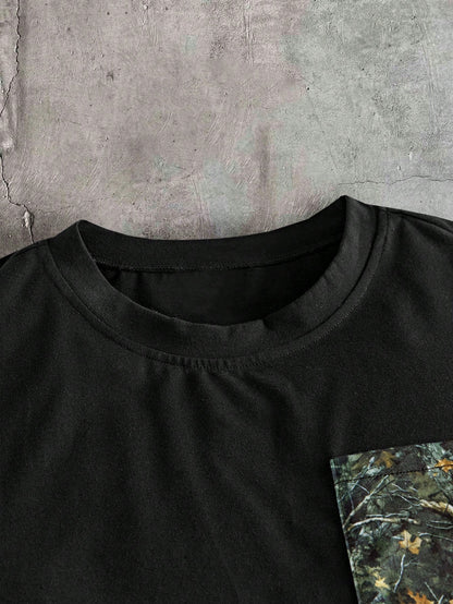 Men's Casual Printed Pocket T-Shirt