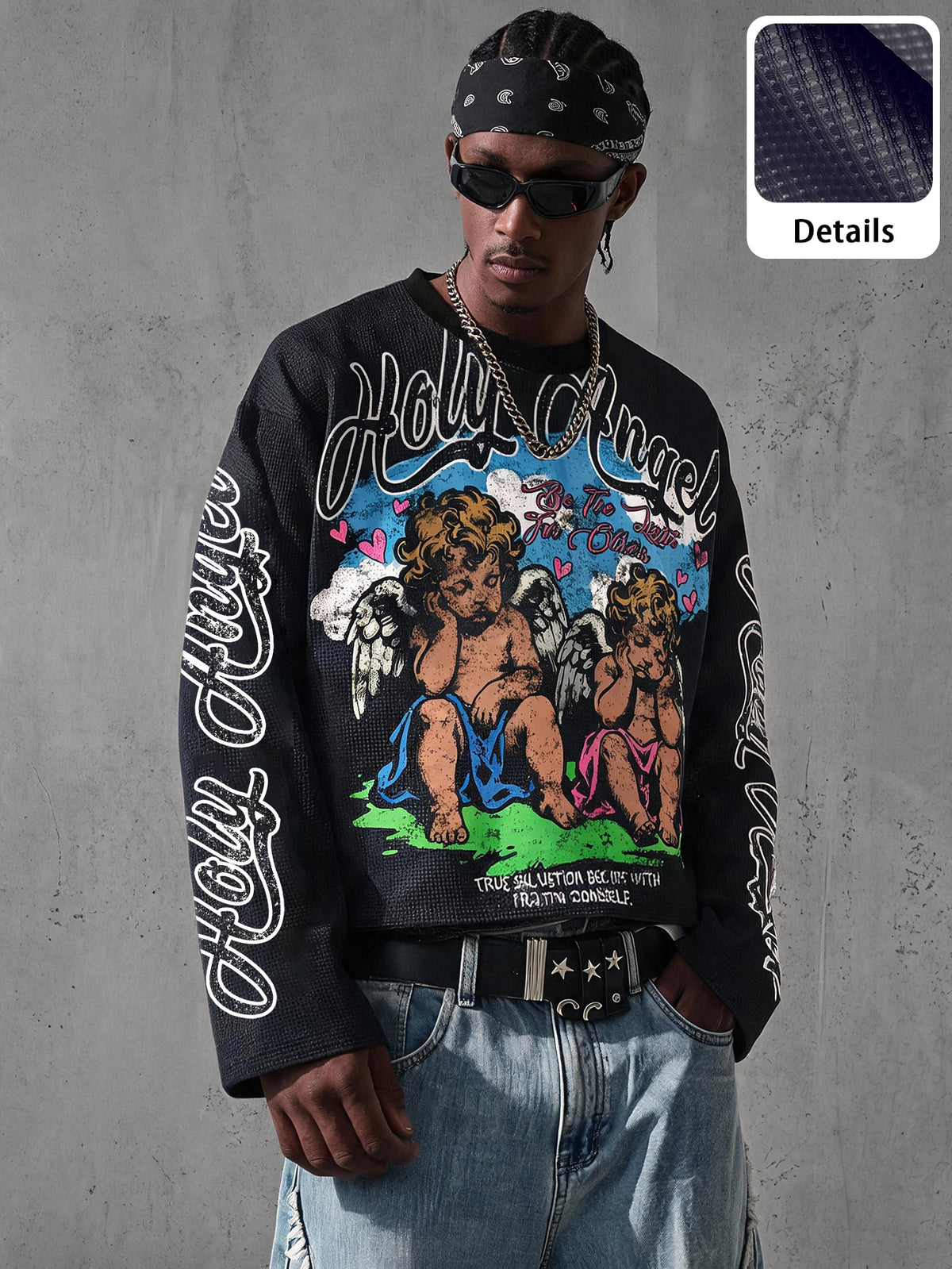 Men's Collegiate Printed Long Sleeve T-Shirt
