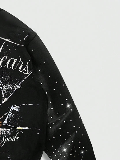 Men's Eye English Graphic Streetwear Hoodie