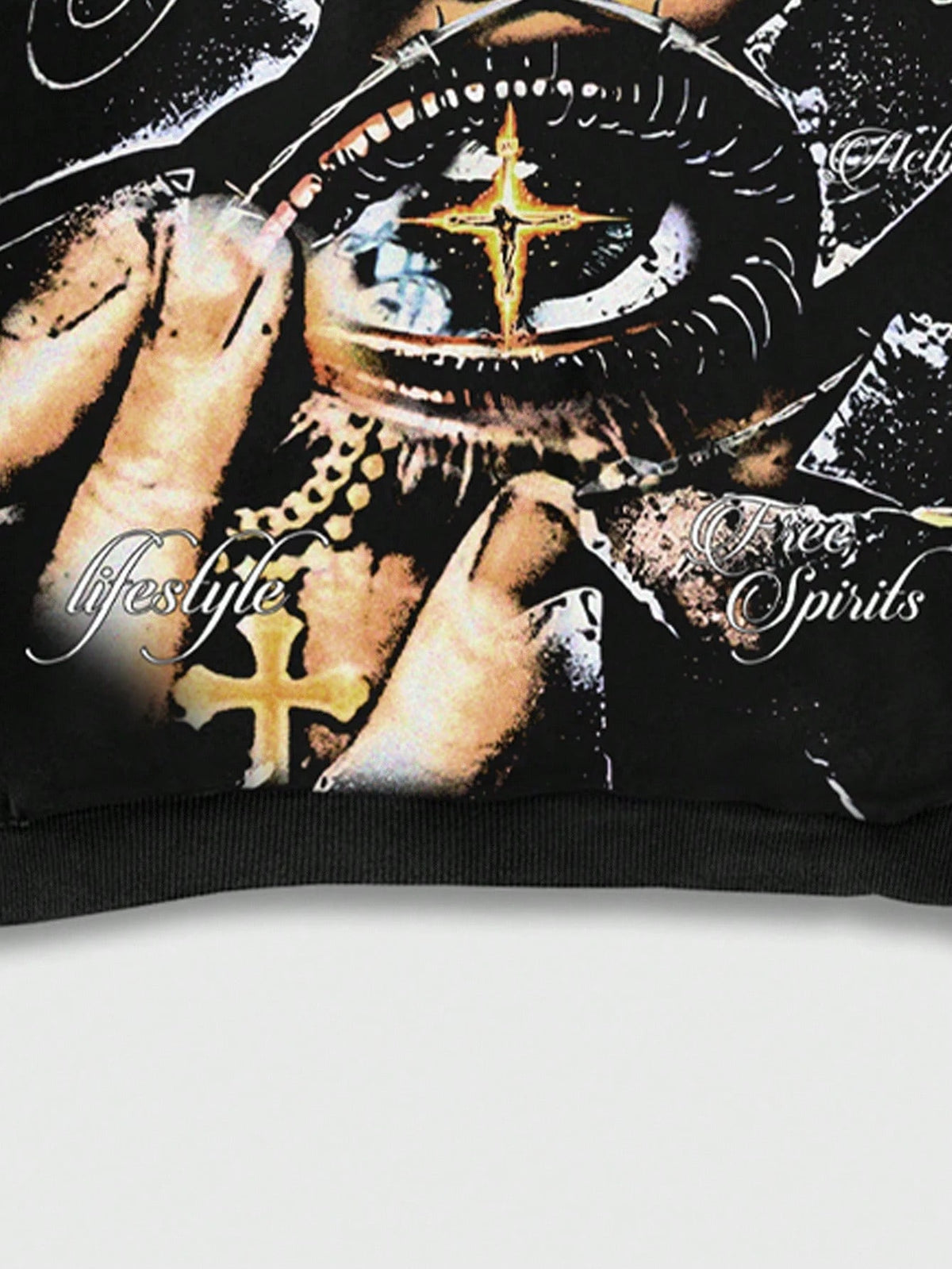 Men's Eye English Graphic Streetwear Hoodie