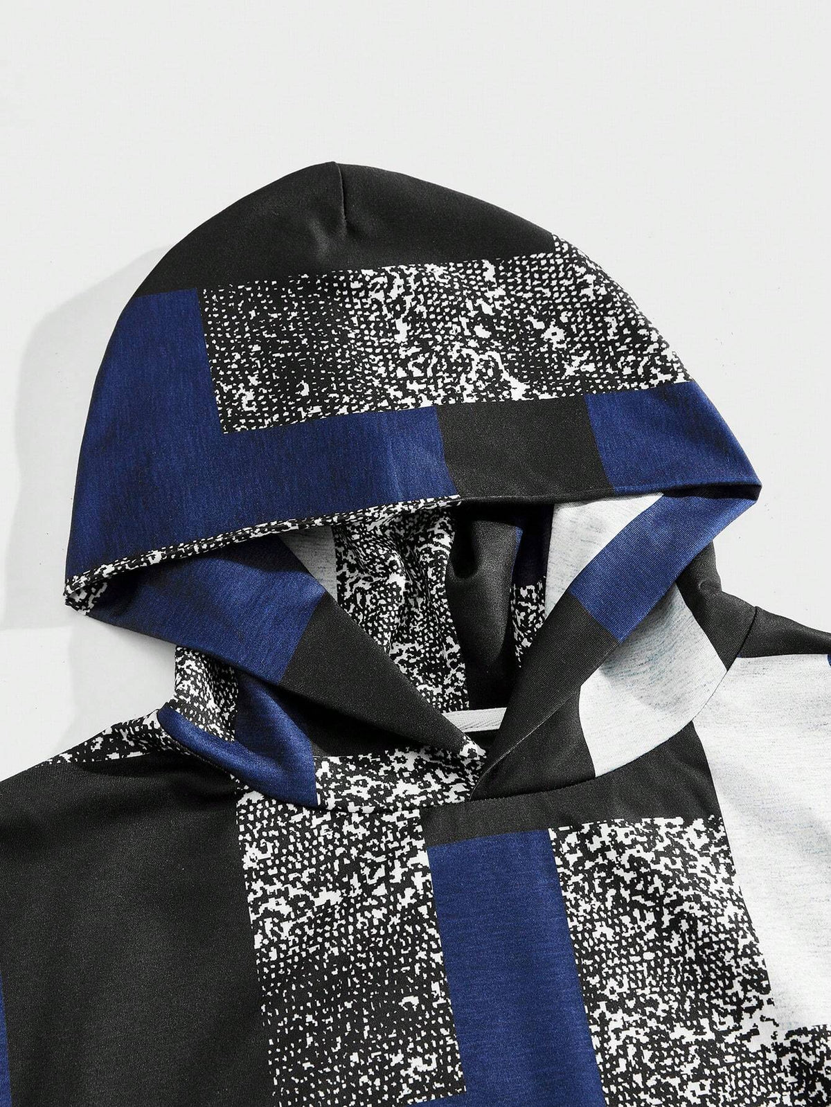 Men's Geometric Patchwork Print Hoodie