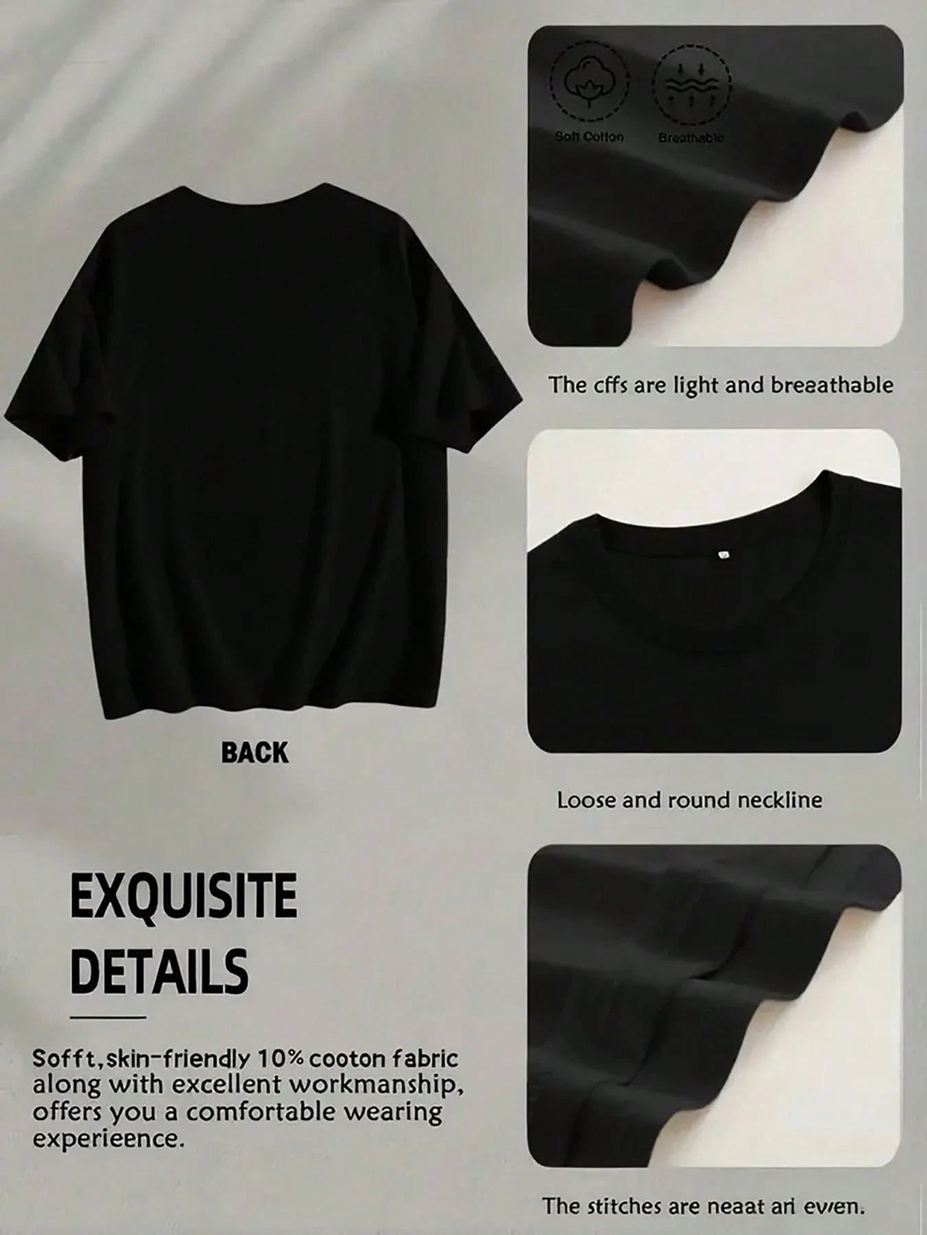 Men's Gothic Blessed Cross Graphic Cotton Tee