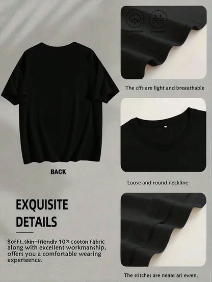 Men's Gothic Blessed Cross Graphic Cotton Tee
