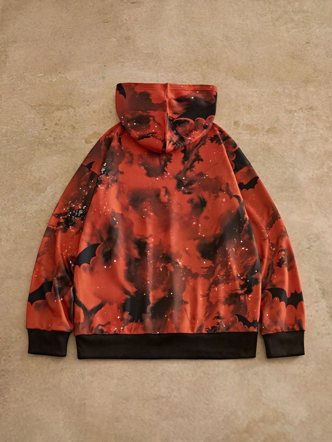 Men's Halloween Pumpkin Ghost Print Hoodie