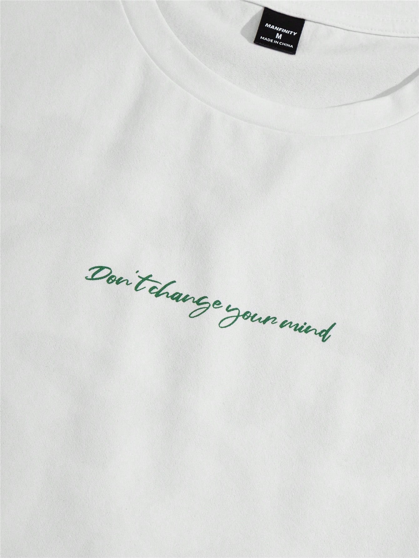 Men's Knitted Slogan Casual T-Shirt