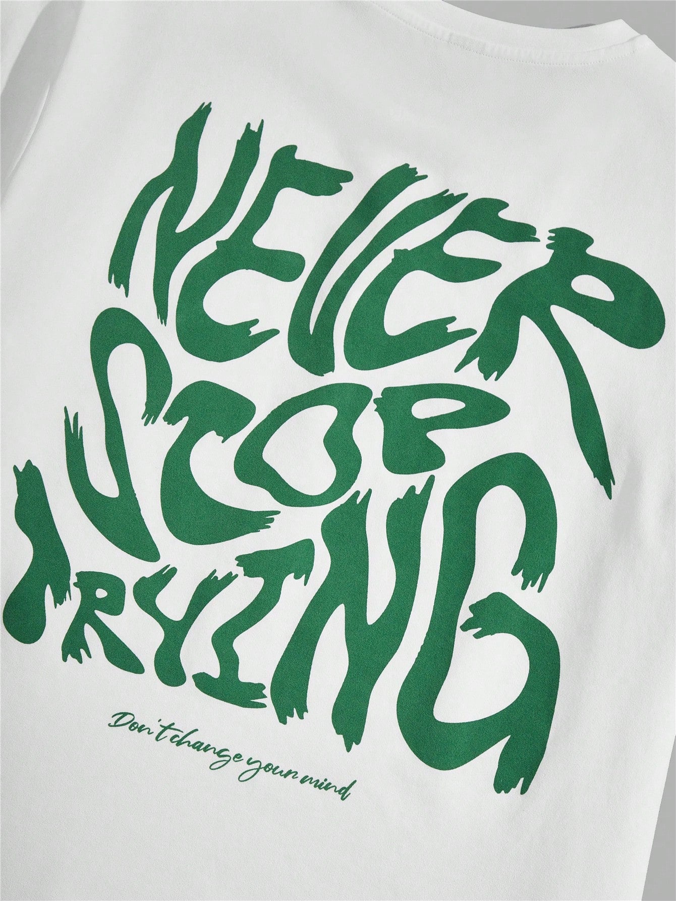 Men's Knitted Slogan Casual T-Shirt