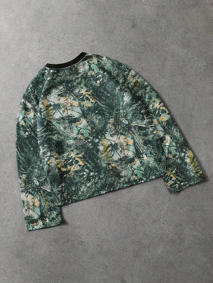 Men's Leopard Print Graphic Long Sleeve T-Shirt