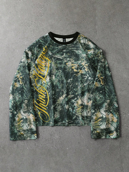 Men's Leopard Print Graphic Long Sleeve T-Shirt