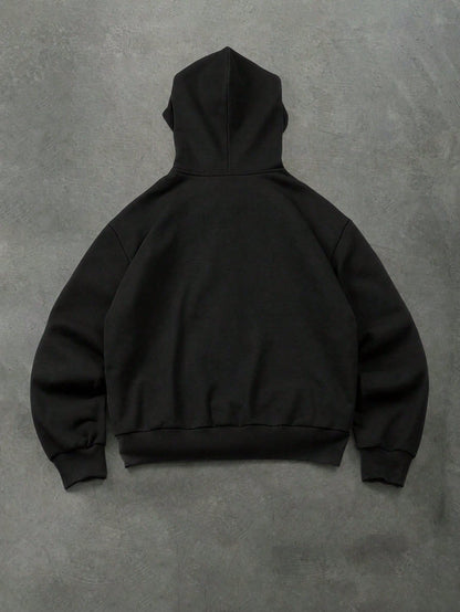 Men's Letter Print Zip-Up Casual Hoodie