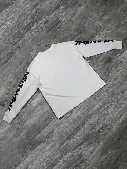 Men's Minimalist Graphic Print Fall Tee