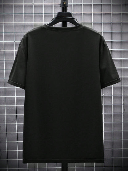 Men's Mona Lisa Retro Print Black T-Shirt
