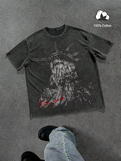 Men's New York Statue of Liberty Grey Tee