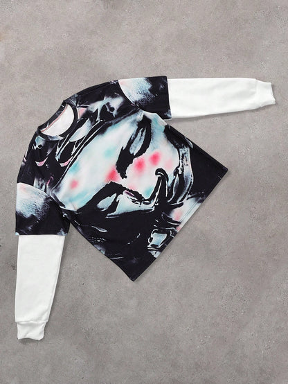 Men's Prayer Figure All Over Print 2-In-1 Sweatshirt
