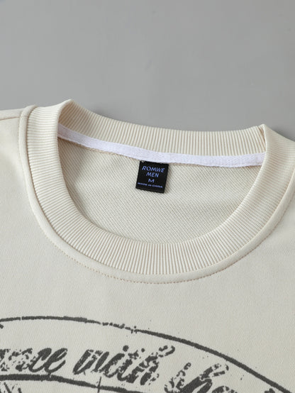 Men's Printed Loose Fit Long Sleeve T-Shirt