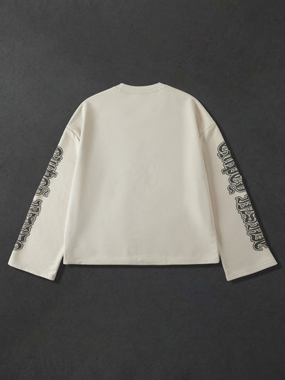 Men's Printed Loose Fit Long Sleeve T-Shirt