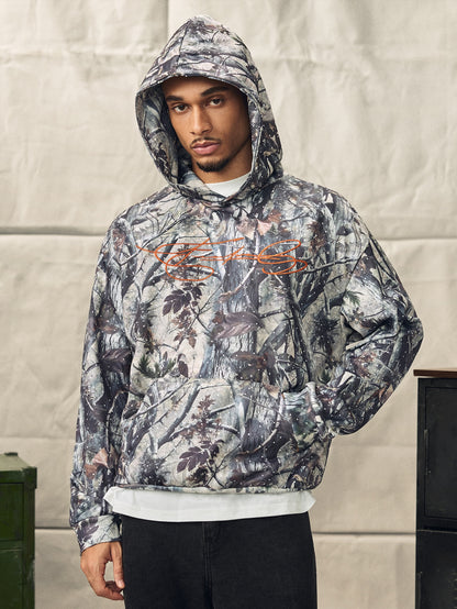 Men's Realistic Forest Camo Hoodie