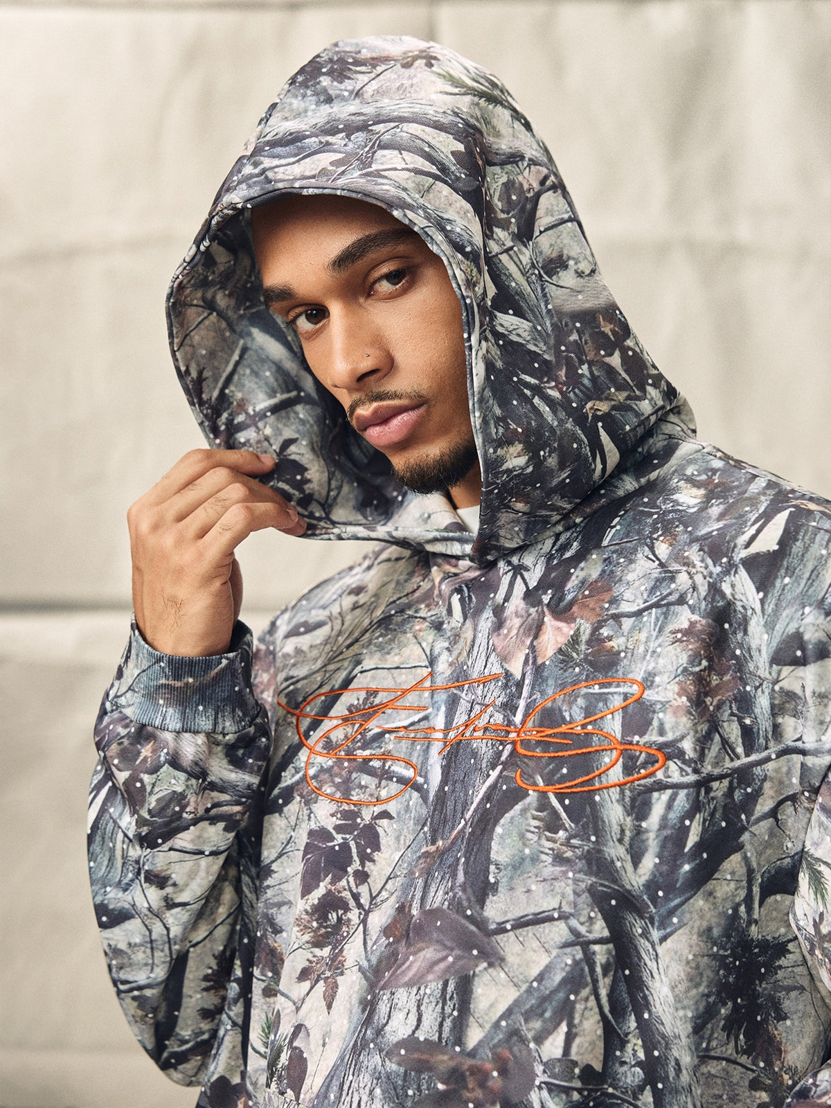 Men's Realistic Forest Camo Hoodie