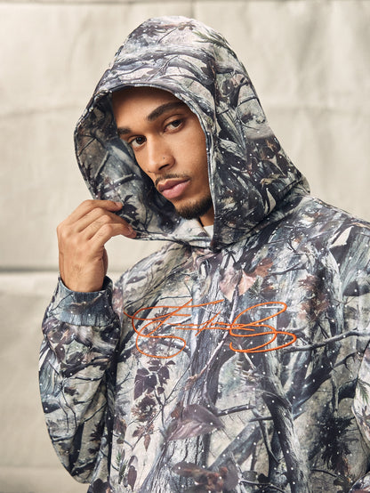 Men's Realistic Forest Camo Hoodie