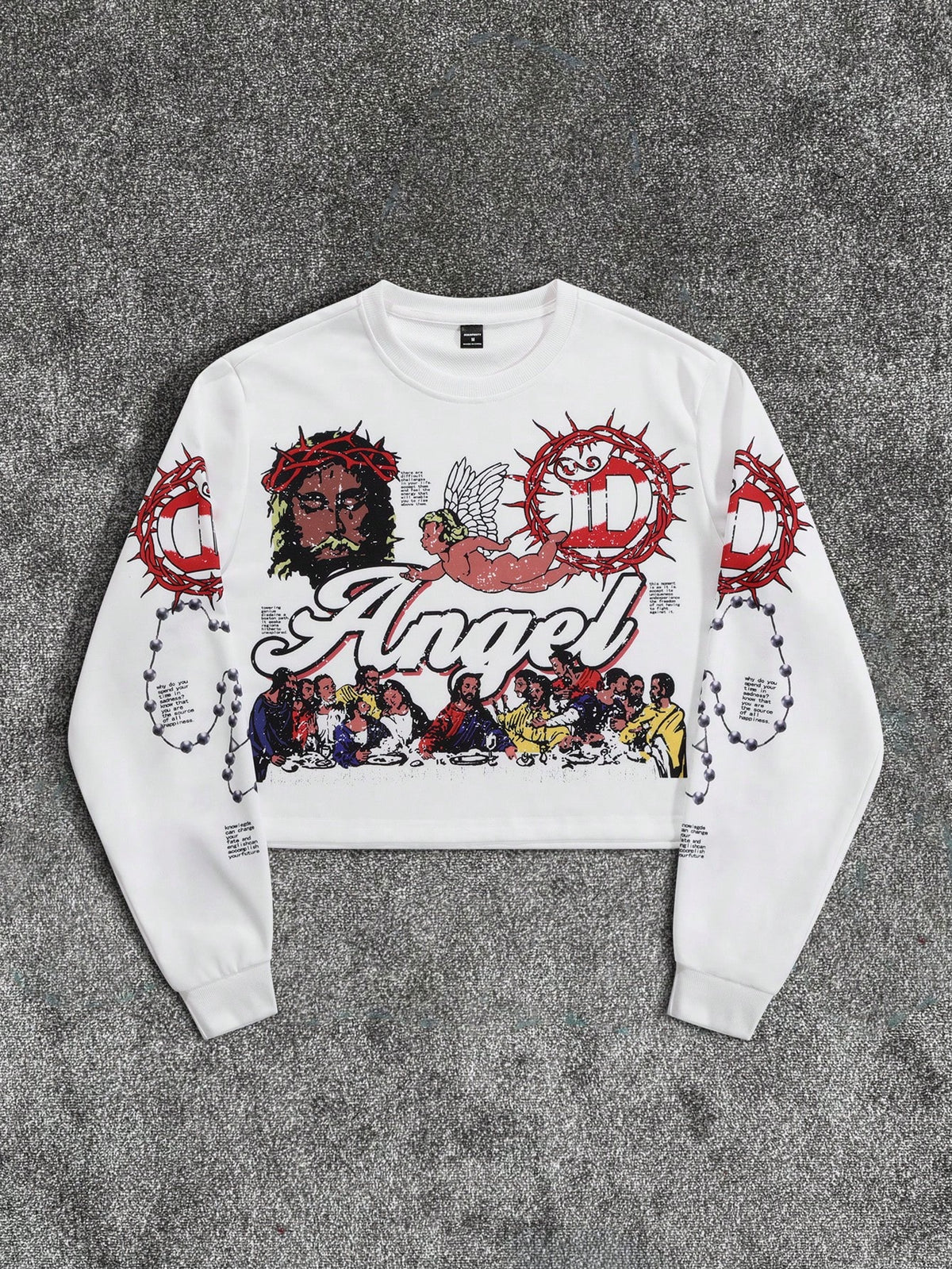 Men's Round Neck Graphic Pullover Sweatshirt