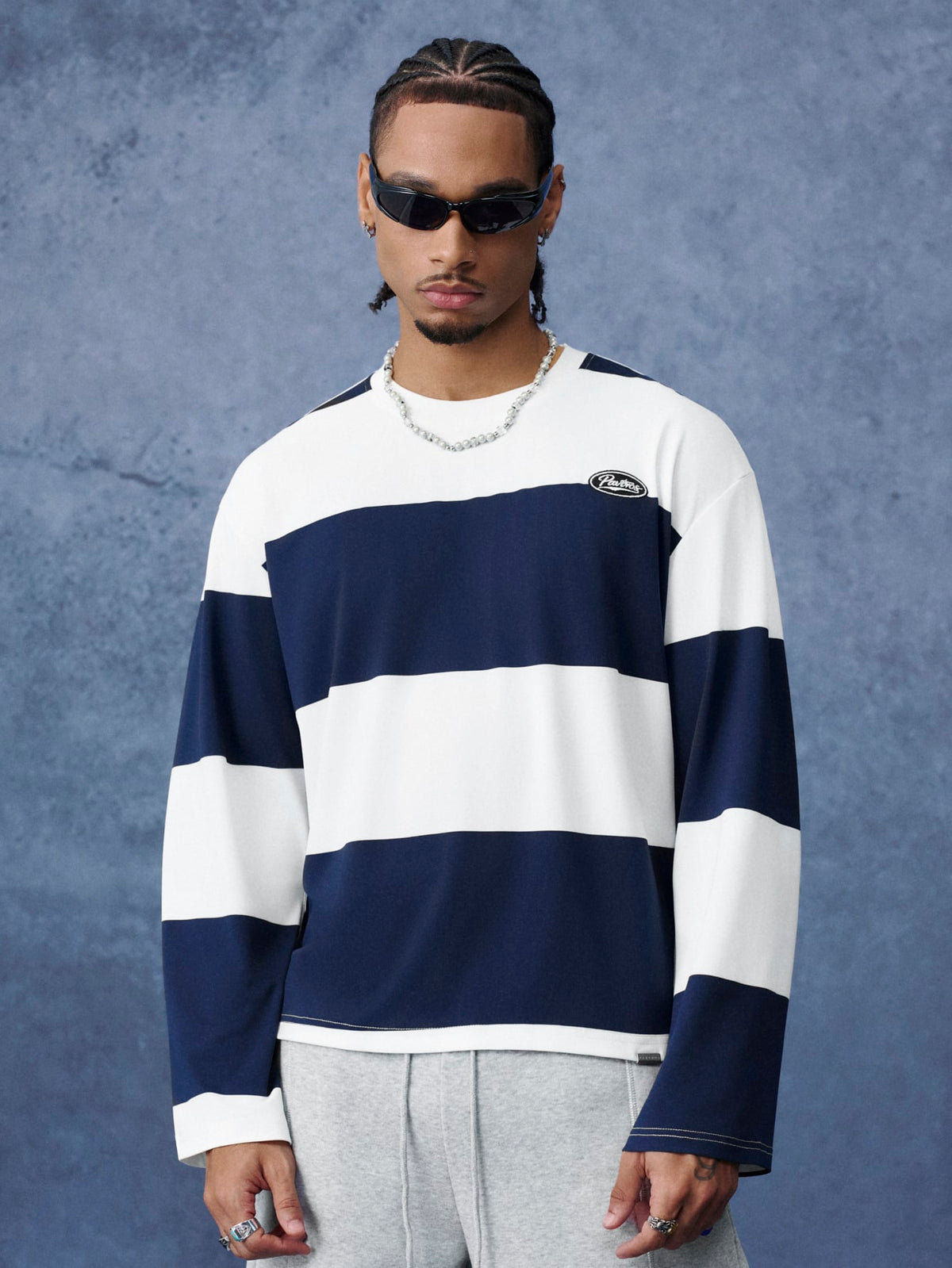 Men's Striped Long Sleeve Casual T-Shirt