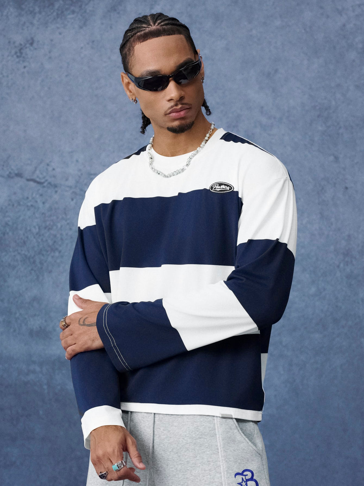 Men's Striped Long Sleeve Casual T-Shirt