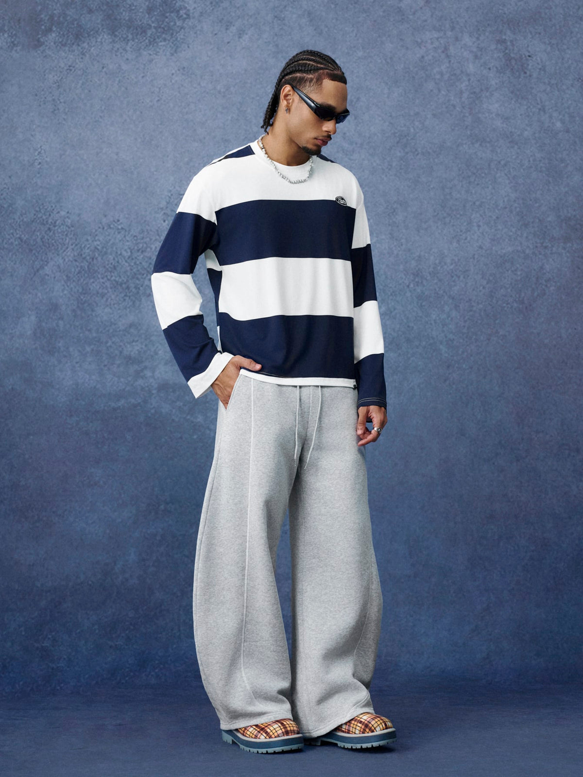 Men's Striped Long Sleeve Casual T-Shirt