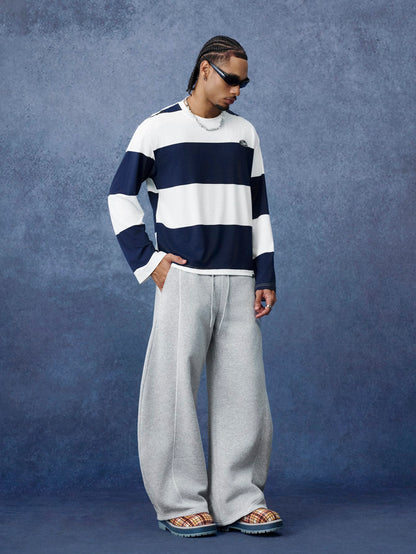 Men's Striped Long Sleeve Casual T-Shirt