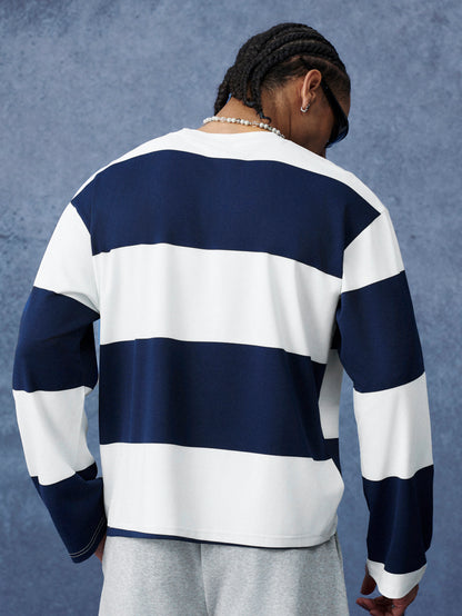 Men's Striped Long Sleeve Casual T-Shirt
