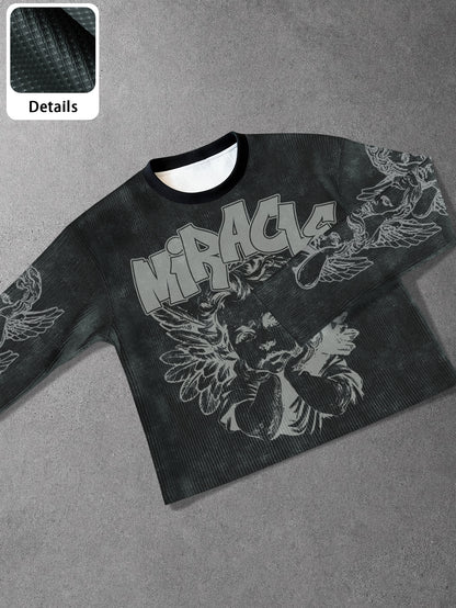 Men's Vintage Distressed Loose Fit Sweatshirt