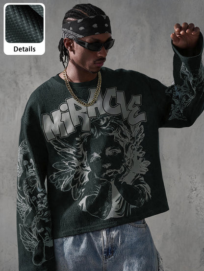 Men's Vintage Distressed Loose Fit Sweatshirt